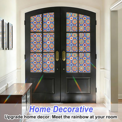 SOMWISE Frosted Glass Window Film, Heat Insulation, UV Block, Anti-Glare, One Way Privacy Tint, Static Cling for Home Bathroom Door, Renter Friendly, Day & Night Privacy