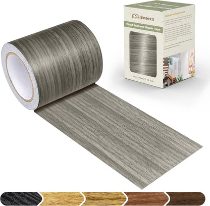 Besezx Wood Grain Repair Tape, 2.4" X15', Self Adhesive Wood Grain Repair Patch for Tables, Chairs, Baseboards, Doors, Windows, Floors, All Kinds of Furniture Renovation, Handicraft DIY. (Natural oak)
