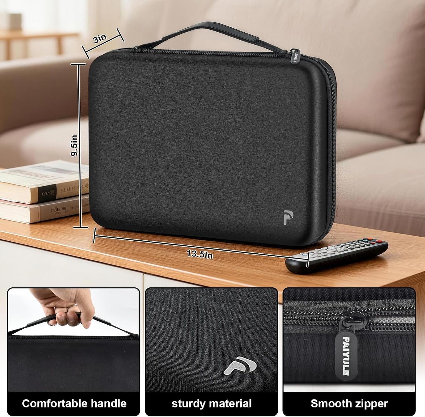 PAIYULE Battery Organizer Storage Box with Tester, Shockproof EVA 220+ AA AAA C D 9V Capacity Emergency Power Solution, Unique 8 D-Cell Home Kitchen Garage Organization