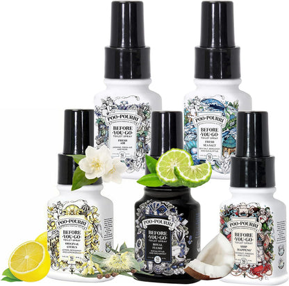Poo-Pourri Before-You-Go Toilet Spray, Bamboo Rain, 2 Fl Oz, Up to 100 Uses, Bathroom Odor Deodorizer with Essential Oils for Home or Work, Travel Essentials, TSA Approved Size, Bamboo & Fresh Grass