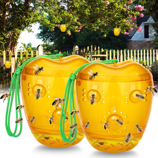 Wasp Trap, Yellow Jacket Trap Outdoor Hanging, Reusable Hornet and Wasp Catcher Traps for Outside Orange