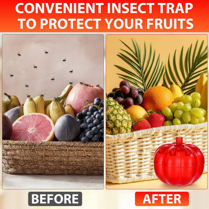 12 Pack Fruit Fly Traps for Indoors 12 Bottle 0.68oz Refills Liquid, Fruit Fly Killer Gnat Traps for Indoor 540 Days Supply of Reusable Gnat Trap with Lure for Kitchen House Dining(Clear)