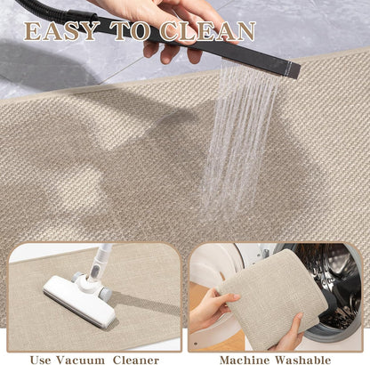 chakme Bathroom Rugs Mat 24x17, Ultra Thin Non Slip Bath Mat Small Quick Dry Absorbent Bath Mat for Bathroom Floor, (Dark Beige, 24"x17")