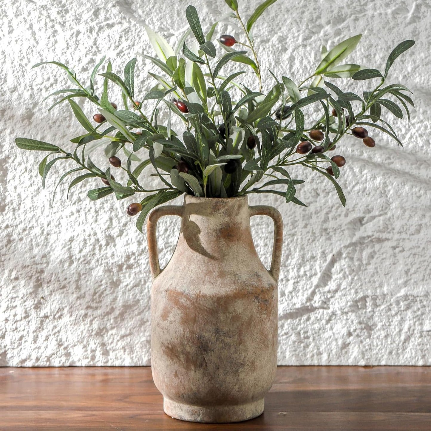 Ceramic Vase Set of 3, Modern Decorative Vases for Home Decor, Small Flower Pottery Vase Sets, Boho Farmhouse Rustic Vases for Living Room, Kitchen, Bedroom, Bathroom, Shelf, Table