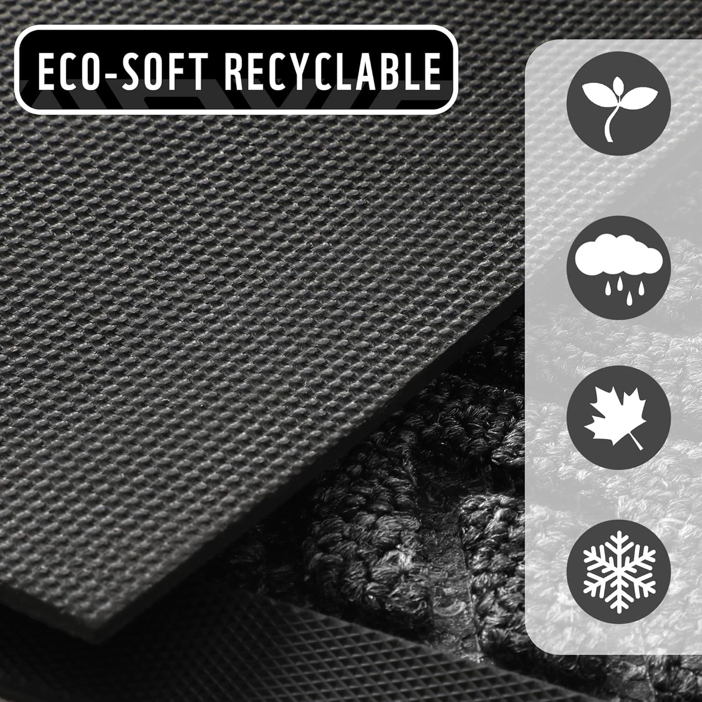 Yimobra Doormat Outdoor Entrance 29.5x17, All-Weather Waterproof Outdoor Mats for Front Door, Non Slip Welcome Door Mat for Patio Proch Outside Entryway Indoor, Black