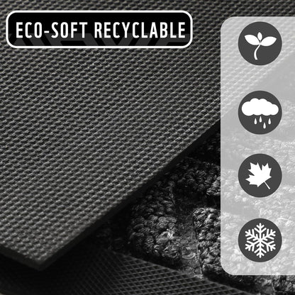 Yimobra Doormat Outdoor Entrance 29.5x17, All-Weather Waterproof Outdoor Mats for Front Door, Non Slip Welcome Door Mat for Patio Proch Outside Entryway Indoor, Black