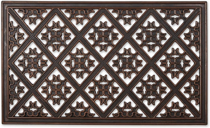 DII Rubber Doormats Collection All Weather, 18x30, Lattice