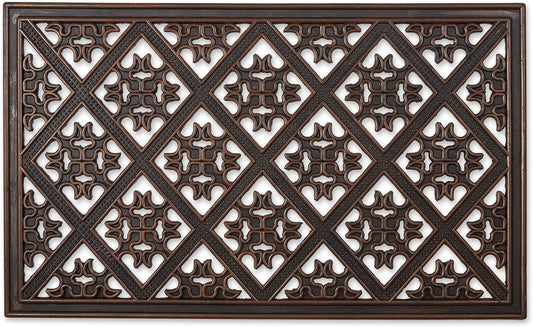 DII Rubber Doormats Collection All Weather, 18x30, Lattice