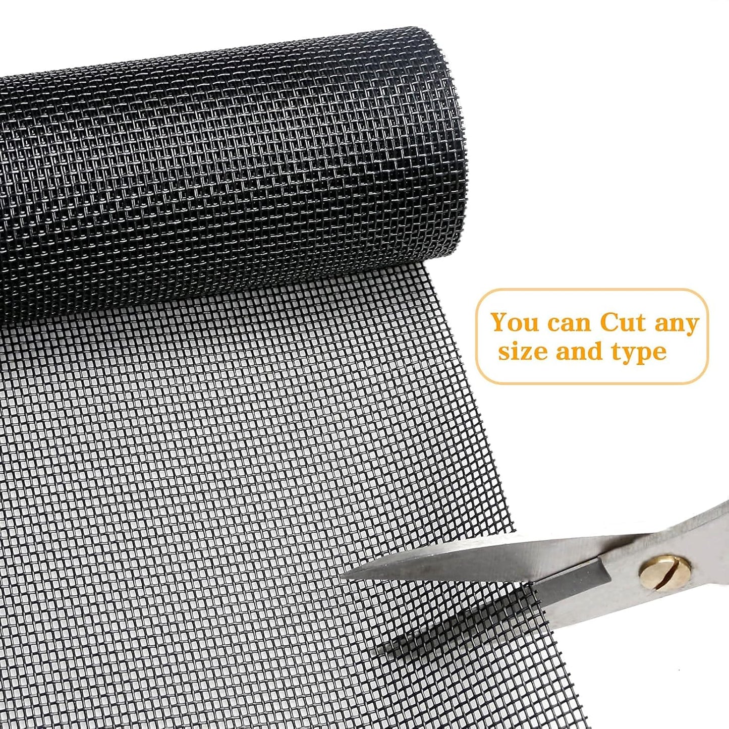 Tooltriz Pet Proof Window Screen Replacement, 48“ x 100" Upgraded Thicken Charcoal Fiberglass Mesh for Sliding Pet Screen Door Repair Kit - Screen Door Protector for Dogs Patio Screen mesh
