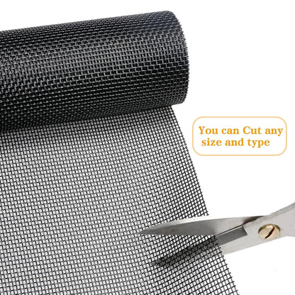 Tooltriz Pet Proof Window Screen Replacement, 48“ x 100" Upgraded Thicken Charcoal Fiberglass Mesh for Sliding Pet Screen Door Repair Kit - Screen Door Protector for Dogs Patio Screen mesh