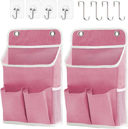 Hanging Basket for Organizing, Wall Organizer with Pockets and Over The Door Organizer，Can for Home, Closet, Office and Camper (1 White)