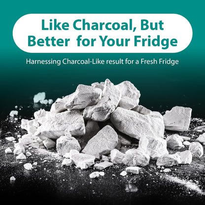 Refrigerator Deodorizer with Zeolites (2-Pack) - Odor Eliminator for Fridge & Freezer - Outshines Baking Soda and Bamboo Charcoal Bags - Long-Lasting, & Safe