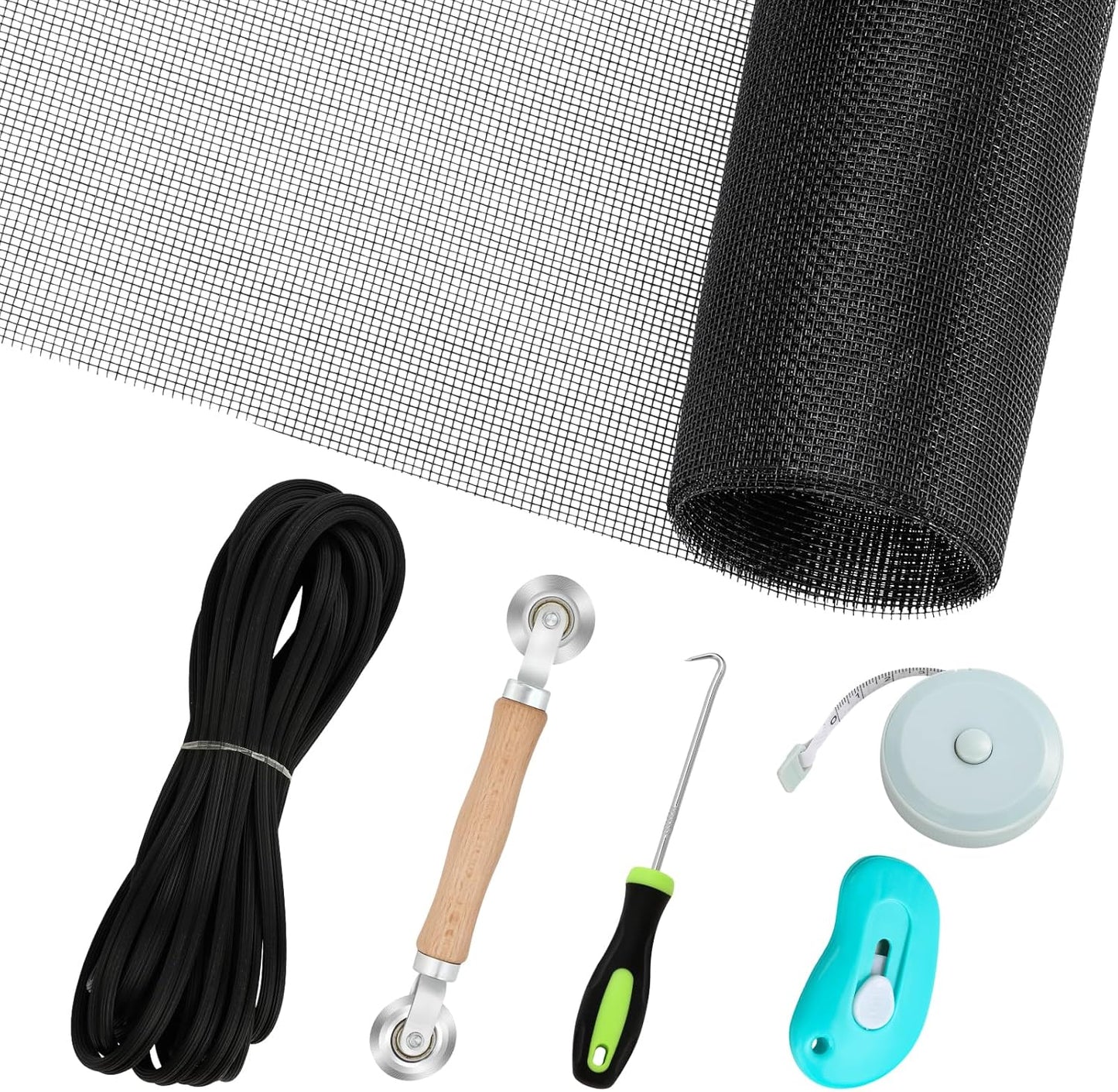Magnetic Screen Door - Self Sealing, Heavy Duty, Hands Free Mesh Partition Keeps Bugs Out Let Breeze in- Pet and Kid Friendly - Keep Open Feature (Black, Fit Door Size 38 x 82 Inch)
