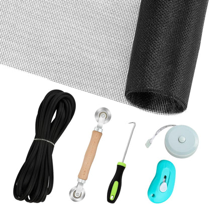 Magnetic Screen Door - Self Sealing, Heavy Duty, Hands Free Mesh Partition Keeps Bugs Out Let Breeze in- Pet and Kid Friendly - Keep Open Feature (Black, Fit Door Size 38 x 82 Inch)