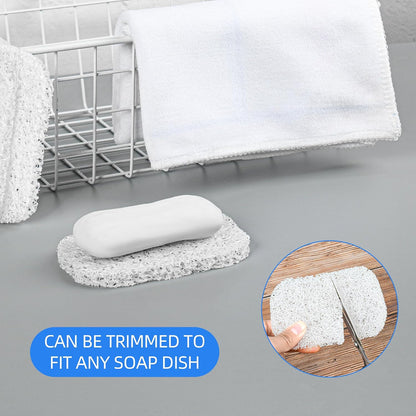Yadream 4 Pack Gray BPA-Free Soap Savers Pads, Non-Slip Soap Holder, Self-Draining Soap Bars Holder, Suitable for Kitchen Bathroom Shower Travel Hotel