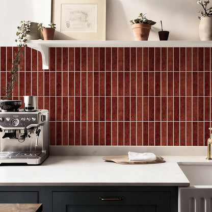 10 Sheets Thicker Design Peel and Stick Backsplash, Self Adhesive Wall Tiles, Stick on Backsplash for Kitchen and Bathroom, 11.8"x11.8",Beige