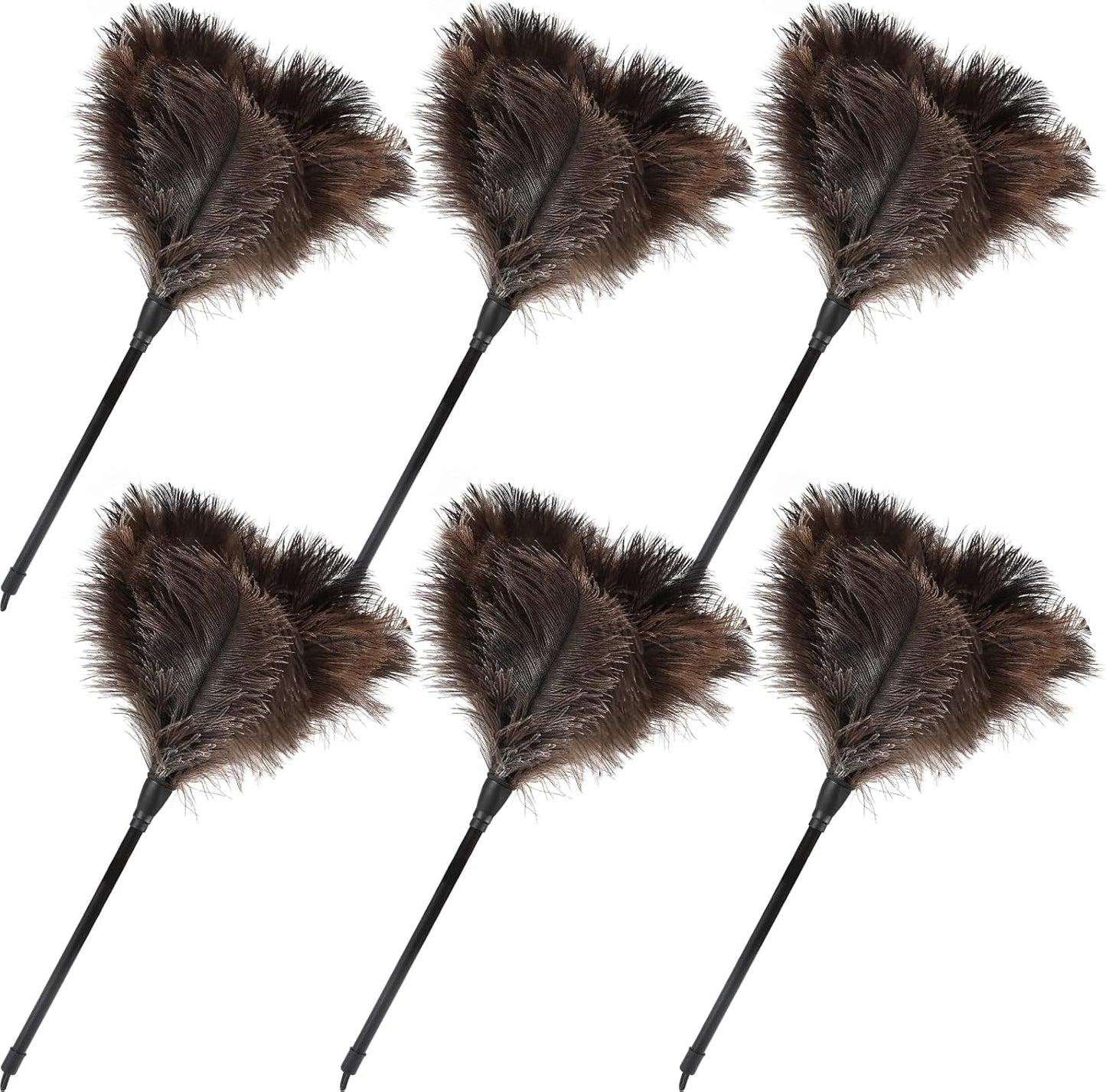 Extendable Cleaning Duster 94 Inch - Long Telescoping Ostrich Feather Dusters with Stainless Steel Extension Pole for High Ceiling Fan, High Ceilings,Roof Dusting