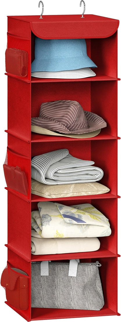 Simple Houseware 6 Shelf Hanging Closet Organizer, Gray