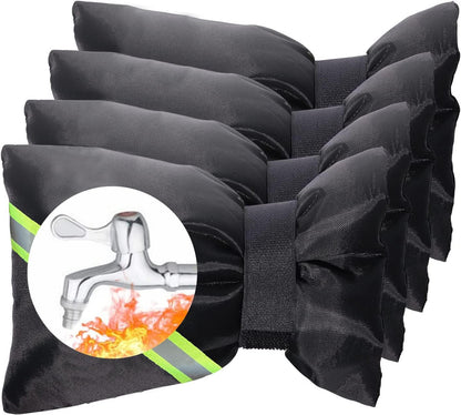 Outdoor Faucet Covers for Winter Freeze Protection, 4 Pack Thickened Insulation Outside Hose Bib Reusable Waterproof Anti-Freeze Tap Cover
