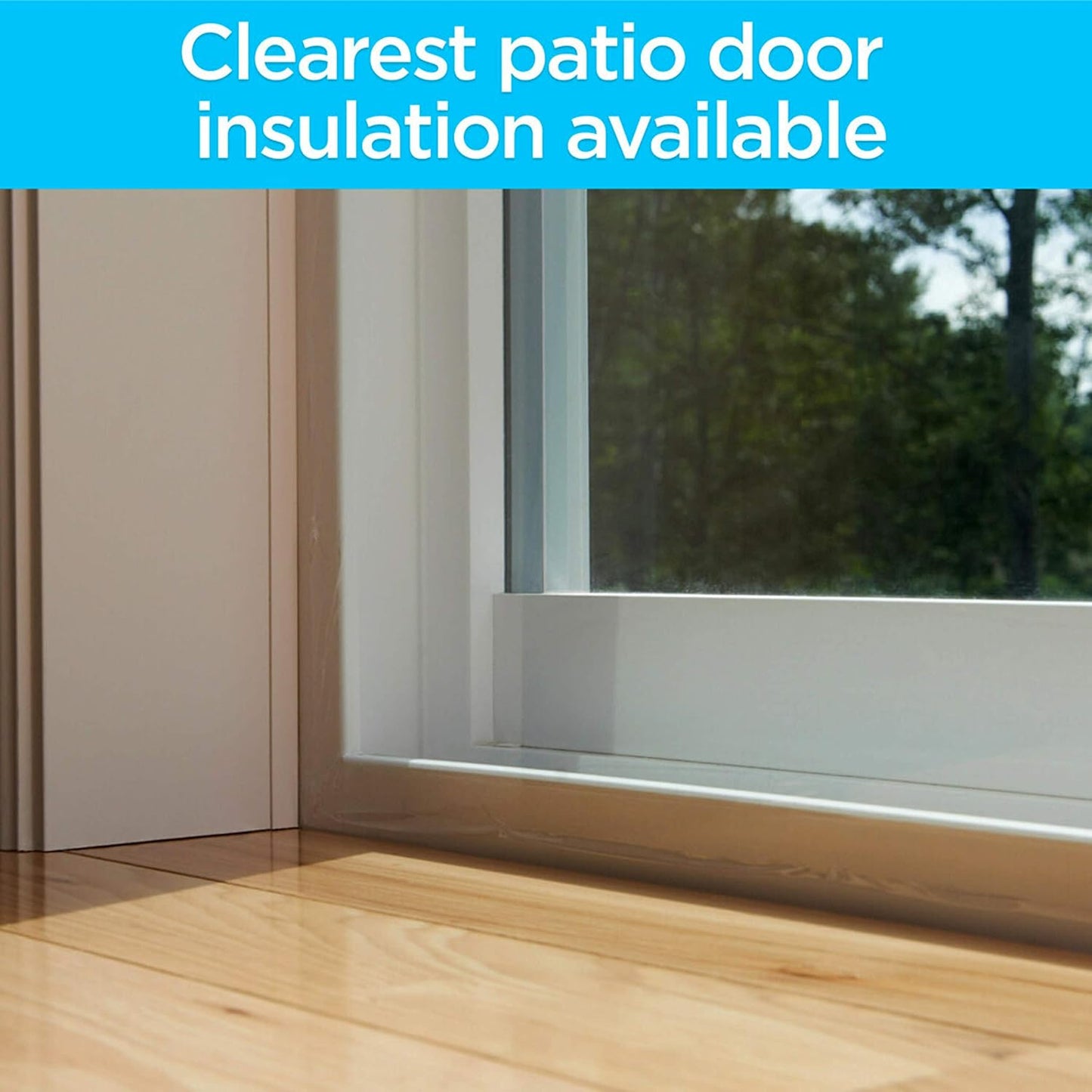 3M Indoor Patio Door Insulation, Insulator Kit for 6'-8" x 9' ft Patio Door, Keeps Cold Air Out and Warm Air In, Includes Heat Shrink Window Film and Scotch Window Film Mounting Tape (2144W-6)