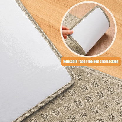 PURE ERA Carpet Stair Treads Tape Free Non Slip Indoor Stair Carpet Stair Protectors Pet-Friendly Non-Slip Skid Resistant Washable Reusable 8" x 30"(2 Pieces,Black)