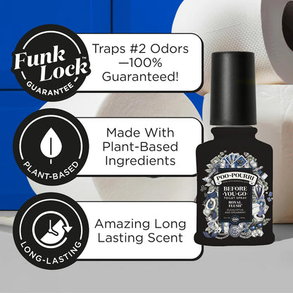 Poo-Pourri Before-You-Go Pocket Toilet Spray, Travel Essentials, Royal Flush, 1 Fl Oz, Up to 50 Uses, On-The-Go Bathroom Odor Deodorizer with Essential Oils, TSA Approved Size, Eucalyptus & Spearmint
