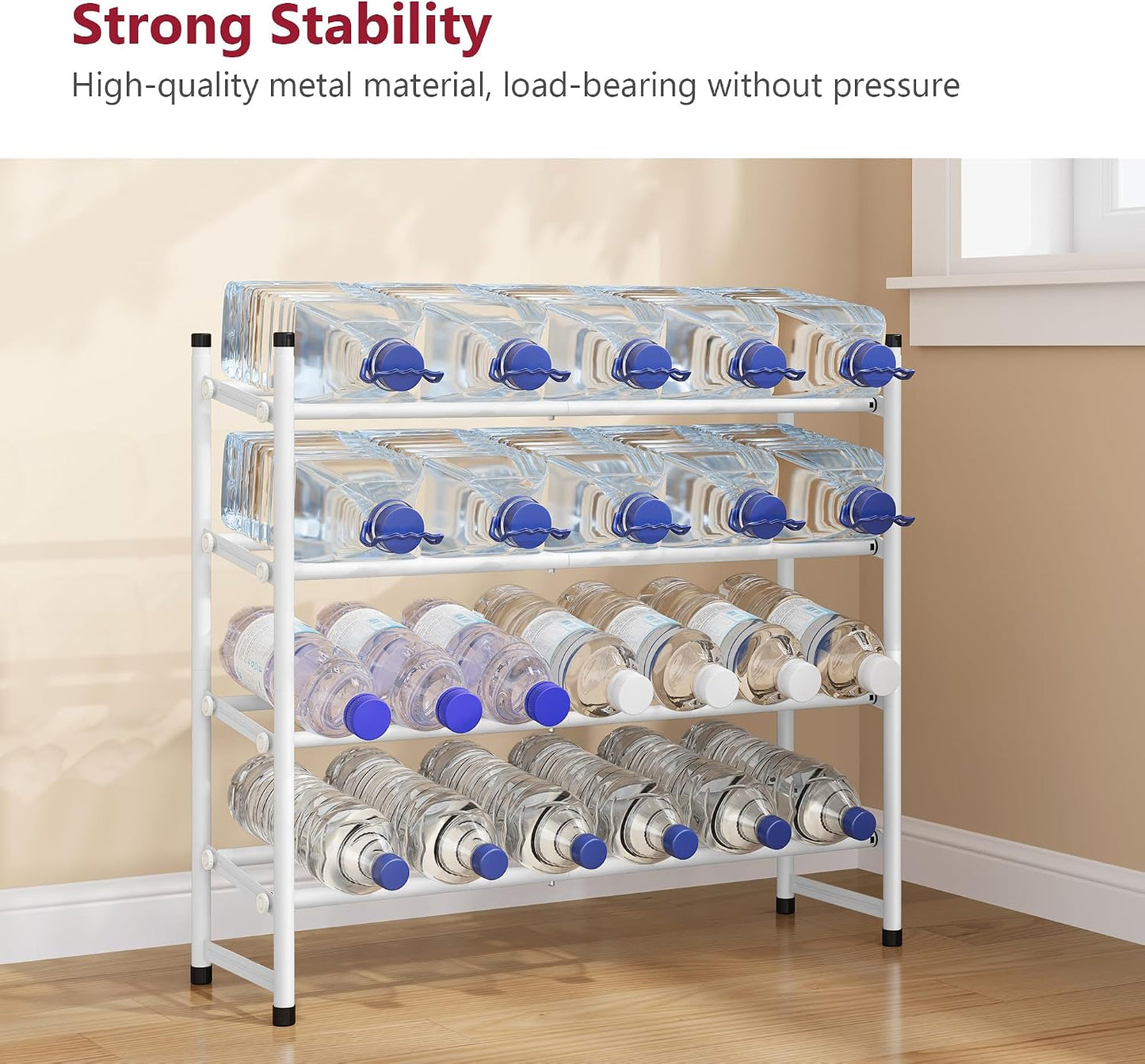 Tajsoon Expandable Shoe Rack for Closet 3 Tier, 28“-41“Adjustable & Stackable Shoe Shelf Storage, Metal Shoe Rack Organizer for Front Door Entrance, Closet, Garage, Entryway, Black