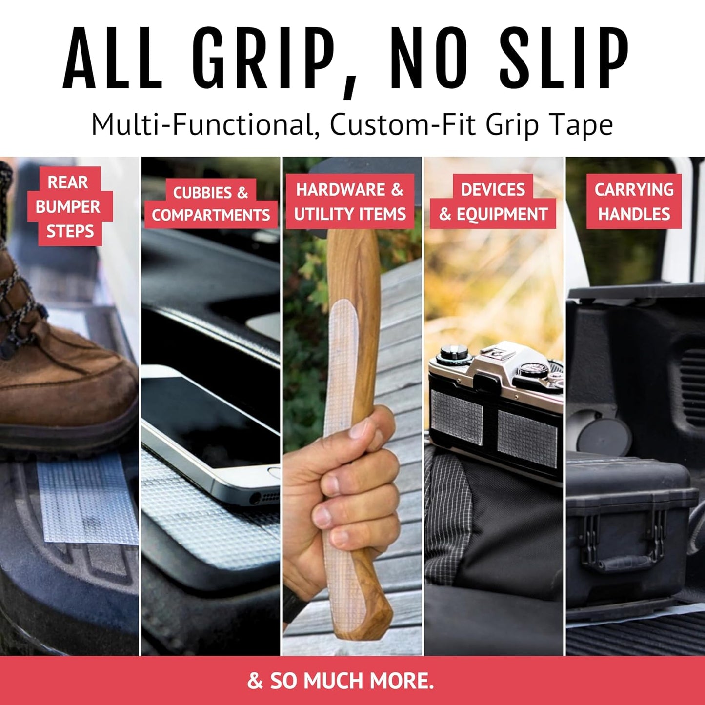 CATTONGUE GRIPS Non-Abrasive Grip Tape Roll - 2” Wide Heavy-Duty, Waterproof Anti-Slip Tape for Bathtubs, Stair Treads, Ramps & More - Indoor & Outdoor Non-Skid Solution (Clear, 10ft)