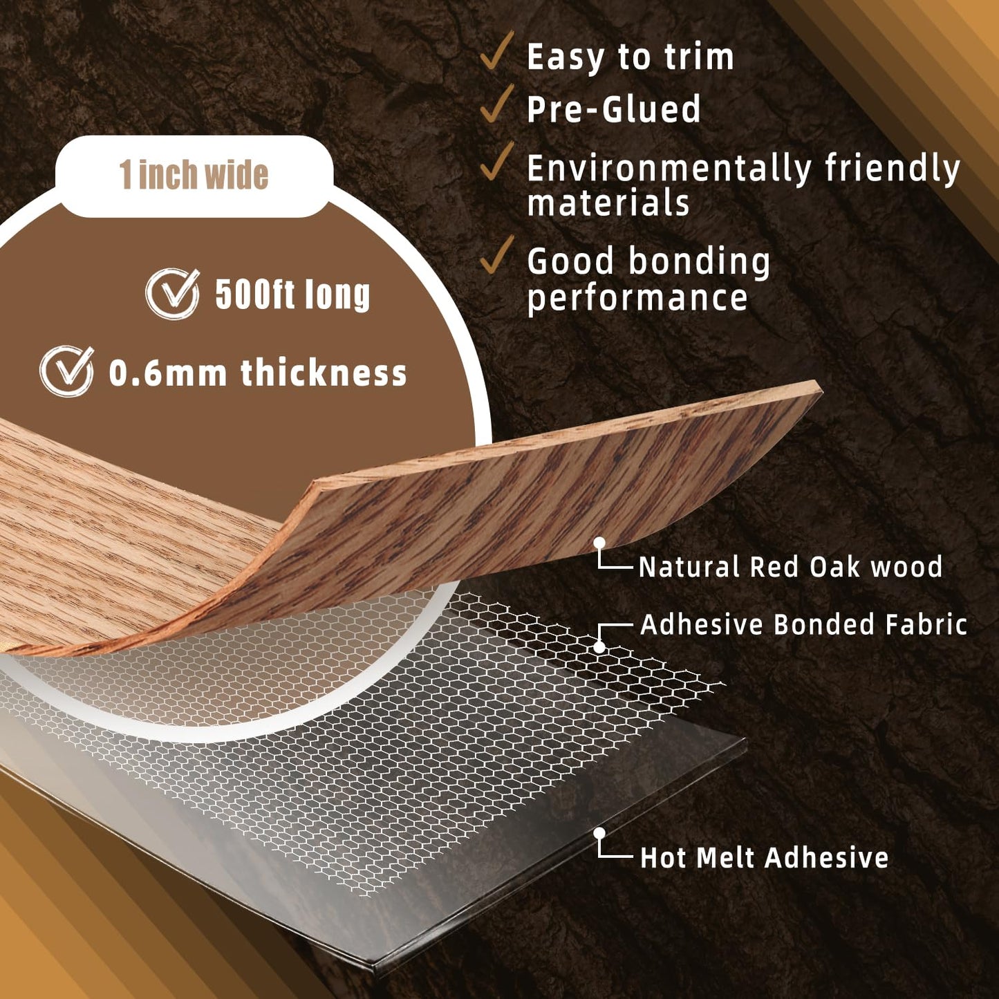 GSCIT Club Wood Grain Repair Tape, 2.4 inch X 15ft Self Adhesive Maple Grain Repair Patch for Tables, Chairs, Baseboards, Doors, Windows, Floors, Handicraft DIY. - Colors A