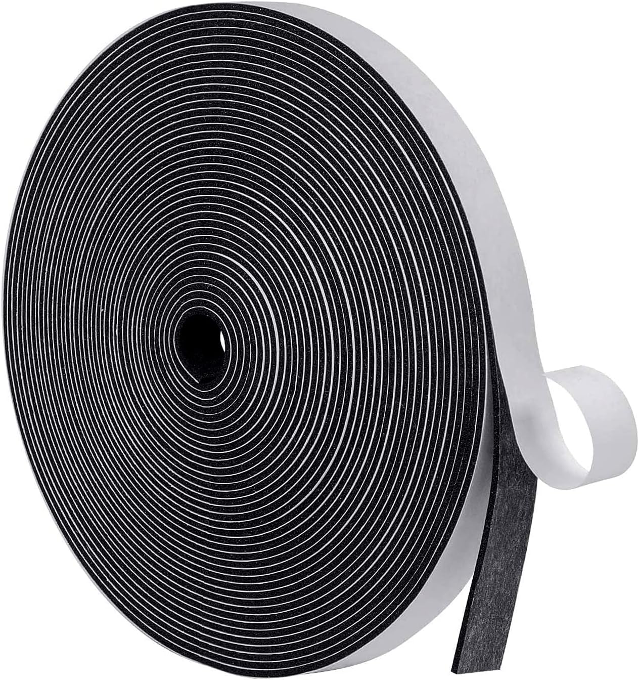 MAGZO Weather Stripping Door Seal, 1/2 Inch Wide X 1/8 Inch Thick Adhesive Foam Tape Soundproof Weatherstripping for Windows, 3 Rolls Total 50FT Black