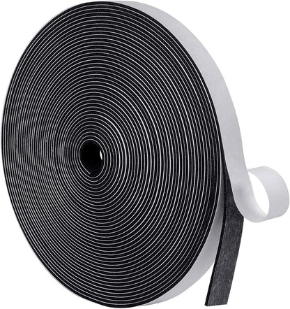 MAGZO Weather Stripping Door Seal, 1/2 Inch Wide X 1/8 Inch Thick Adhesive Foam Tape Soundproof Weatherstripping for Windows, 3 Rolls Total 50FT Black