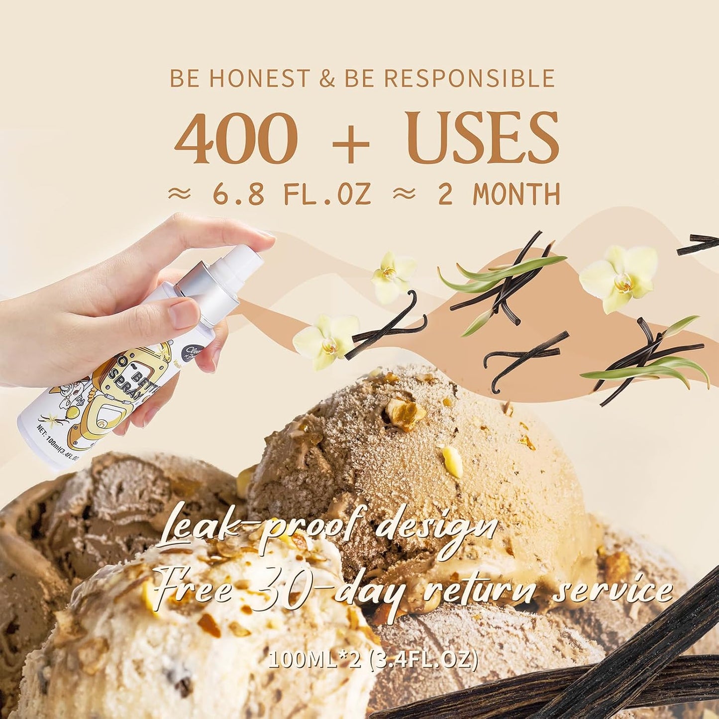 Clean-n-Fresh Toilet Spray, 6.8 Fl.oz Poo Spray | Up to 400+ Uses, 100% Natural Plant Essential Oil Citrus Scent, Bathroom Deodorizer