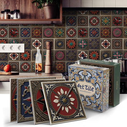 Peel and Stick Backsplash Tile Sticker for Kitchen and Bathroom Walls - 24 Removable 5.9"x5.9" Tiles, Waterproof