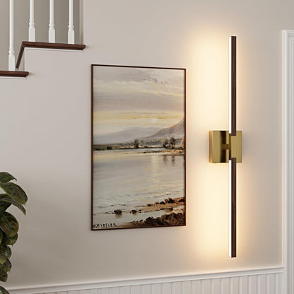 8000mAh Battery Operated Wall Sconce with Remote Control, 3000K-6000K Dimmable Black Wireless Rechargeable Wall Sconces Set of Two with Timer Function for Living Room, Bedroom, Stairwell, TV 24 Inch