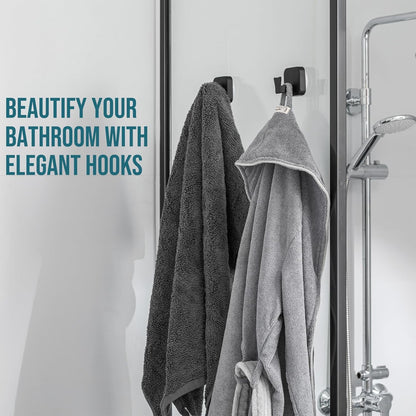 TAILI Suction Cup Razor Holder in Shower 2 Pack, Towel, Loofah, Shaver Holder for Bathroom Wall, Powerful Suction Cup Shower Hooks, Easy to Install and Reuse, White