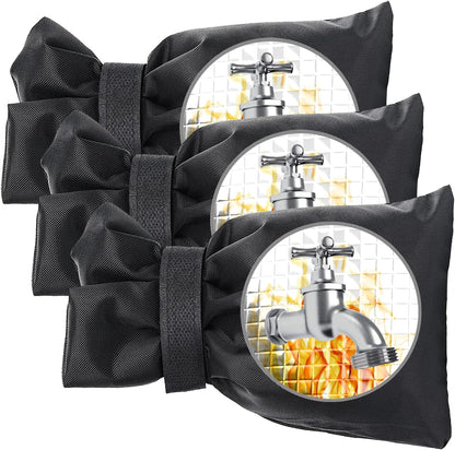 Outdoor Faucet Covers for Winter, Actgan 8.3"H x 6"W Thickened Outside Garden Faucet Socks for Freeze Protection, Reusable Insulated Faucet Covers, 2 Pack, Black