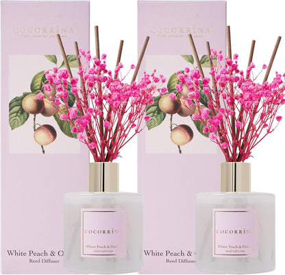 Cocorrína Reed Diffuser Set, Clean Linen 6.7 fl oz Scented Diffuser with Sticks Home Fragrance Reed Diffuser for Bathroom Shelf Decor
