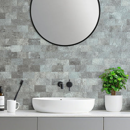 DICOFUN 10-Sheet Polished White Thick PVC Peel and Stick Backsplash, Ceramic Look Subway Tile White Kitchen Backsplash Peel and Stick Wall Tiles