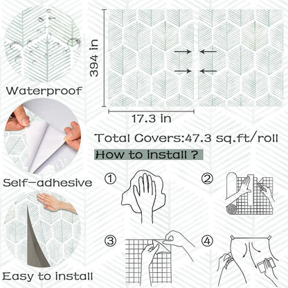 Modern Peel and Stick Wallpaper 17.3''×78.8'' Self Adhesive Wallpaper Boho Contact Paper Beige and White Geometric Wall Paper Removable Decorative Wallpapers for Bedroom Bathroom Cabinets Decor Vinyl