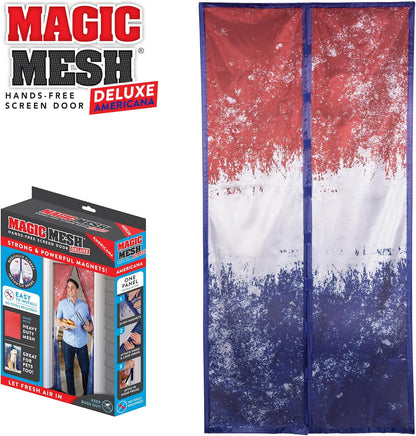 Magic Mesh Deluxe, Black | Magnetic Screen Door, Heavy Duty, Magnetic Closure, Door Net, Patio Screen, Sliding Door Screen, Bug Screen for Doorways, Kid & Pet Friendly | Size 39" x 83" (Pack of 1)