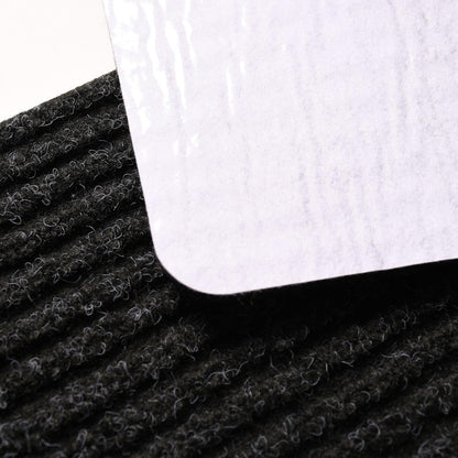 Ottomanson Non Slip Stair Treads Indoor – Peel and Stick Carpet Stair Treads for Wooden Stairs, Self Adhesive Anti Slip Stair Pads for Kids & Pets – 7.9" x 29.9", 7 Pack – Black