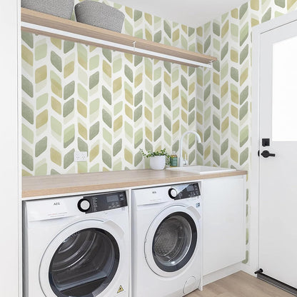 Boho Wallpaper Neutral Peel and Stick Wallpaper 78.7"x17.3" Geometric Wall Paper Beige and White Contact Paper Textured Removable Vinyl Waterproof for Bedroom Farmhouse Kitchen Bathroom