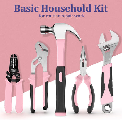 Sundpey Home Tool Kit 281-PCs - Portable Complete Basic Repair General Hand Tool Sets for Men Women - Full Tool Set with Socket Wrench Set & Screwdriver Set & Metric Hex Key & Pliers & Tool Box Case