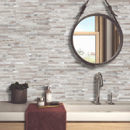 DICOFUN 10-Sheet Peel and Stick Backsplash Wall Tile, PVC Kitchen Backsplash Peel and Stick in Sandstone, 9.4 sq.ft