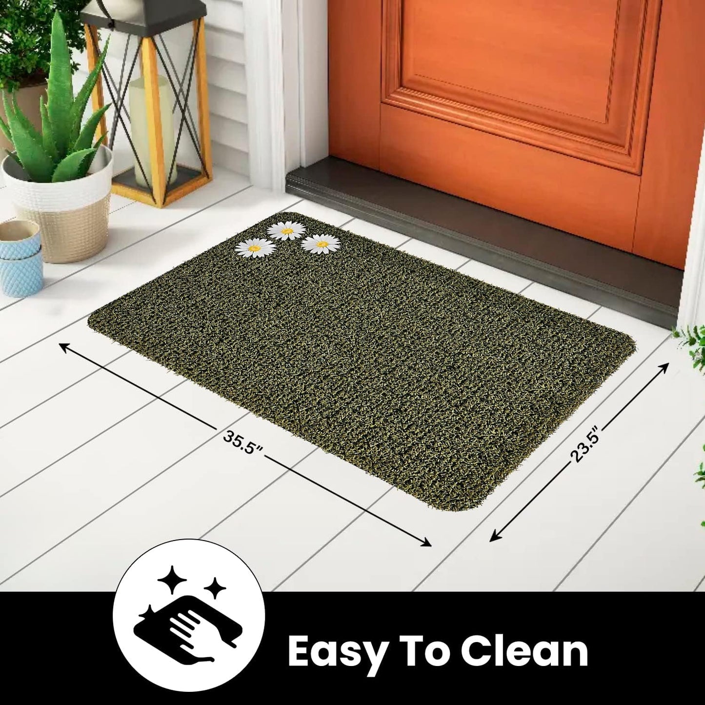 Clean Machine 10376913 Astroturf Dirt Trapper Doormat, 23.5" x 35.5", Flair Earth Taupe
