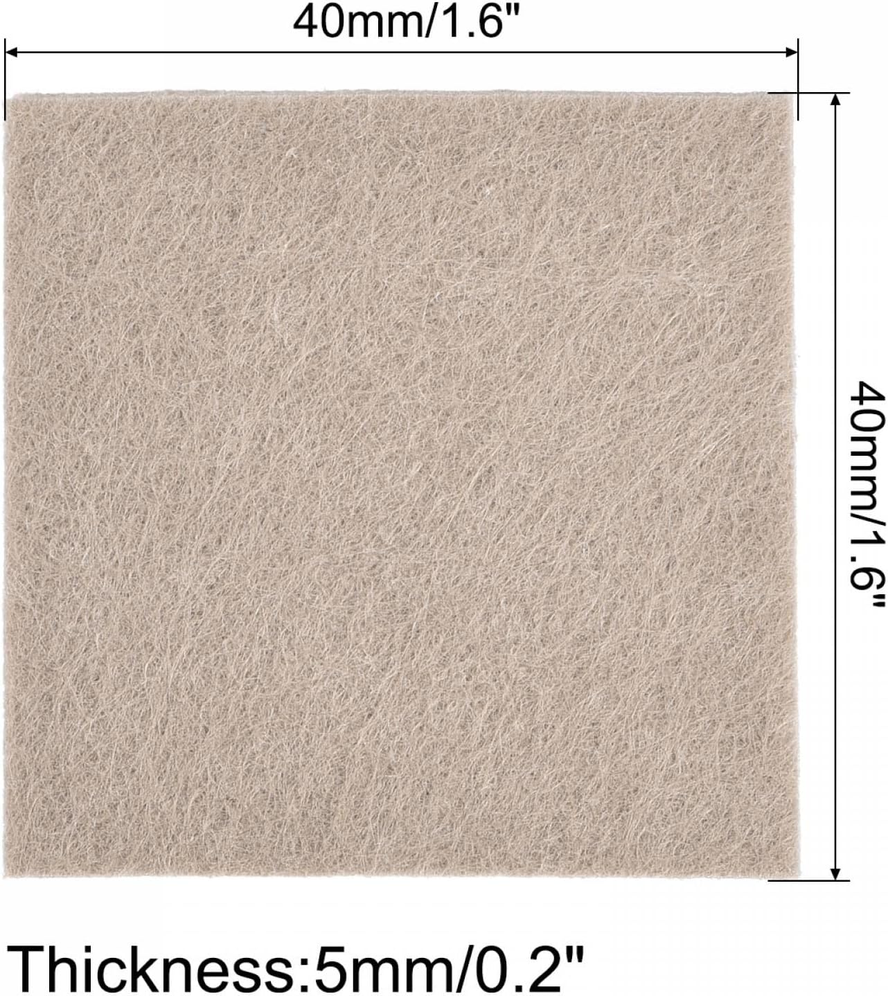 uxcell Felt Furniture Pads Self Adhesive Square Furniture Felt Pads, Anti Scratch Floor Protectors for Furniture Legs Hardwood Floor 2 Inch x 2 Inch Beige 12pcs