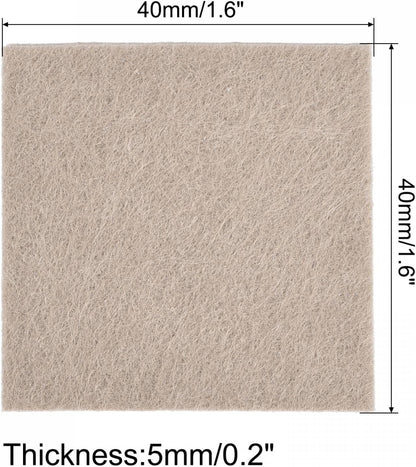 uxcell Felt Furniture Pads Self Adhesive Square Furniture Felt Pads, Anti Scratch Floor Protectors for Furniture Legs Hardwood Floor 2 Inch x 2 Inch Beige 12pcs