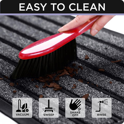 ubdyo Extra Durable Door Mat - Dirt Trapping Outdoor Welcome Mats - Non-Slip Outdoor Indoor Entrance - Low Profile Front Doormat (30" x 17", Bright Brown)