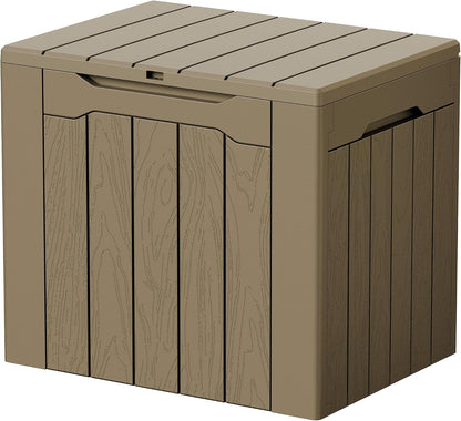 Devoko 100 Gallon Waterproof Large Resin Deck Box Indoor Outdoor Lockable Storage Container for Patio Furniture Cushions Garden Tools (100 Gallon, Black)
