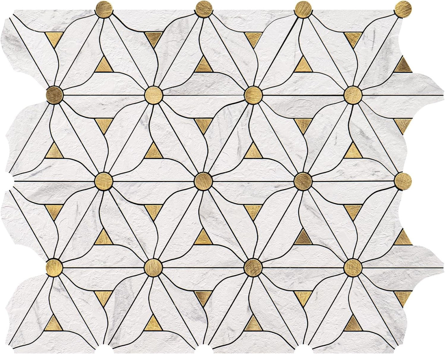 Peel and Stick Backsplash Tile, 10 Sheets Waterproof PVC Wall Tiles for Kitchen Bathroom, Thick Self Adhesive Stick on Backsplash, Covers 9.67 Sq.Ft